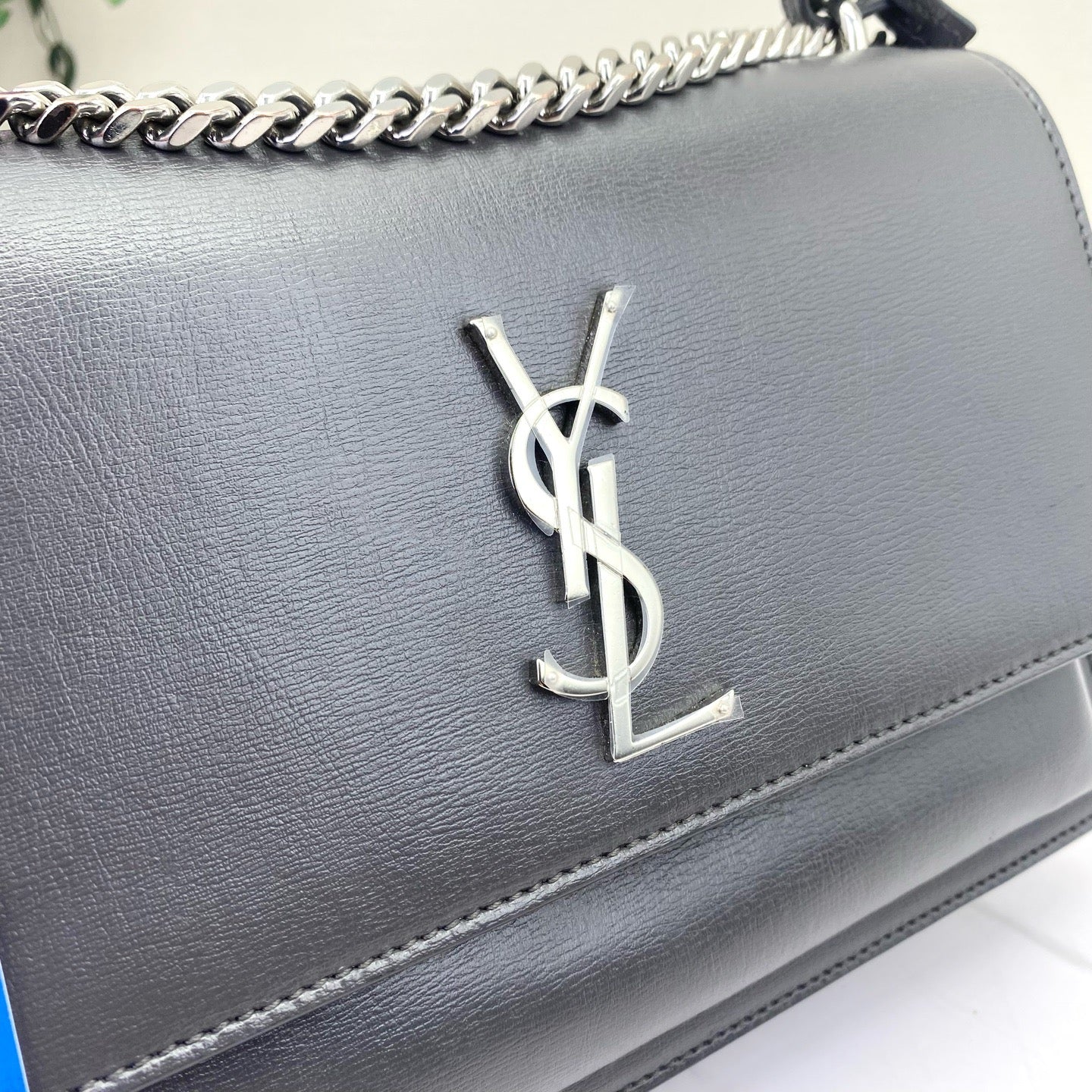 Saint Laurent - Sunset - Leather - Grey - (small)