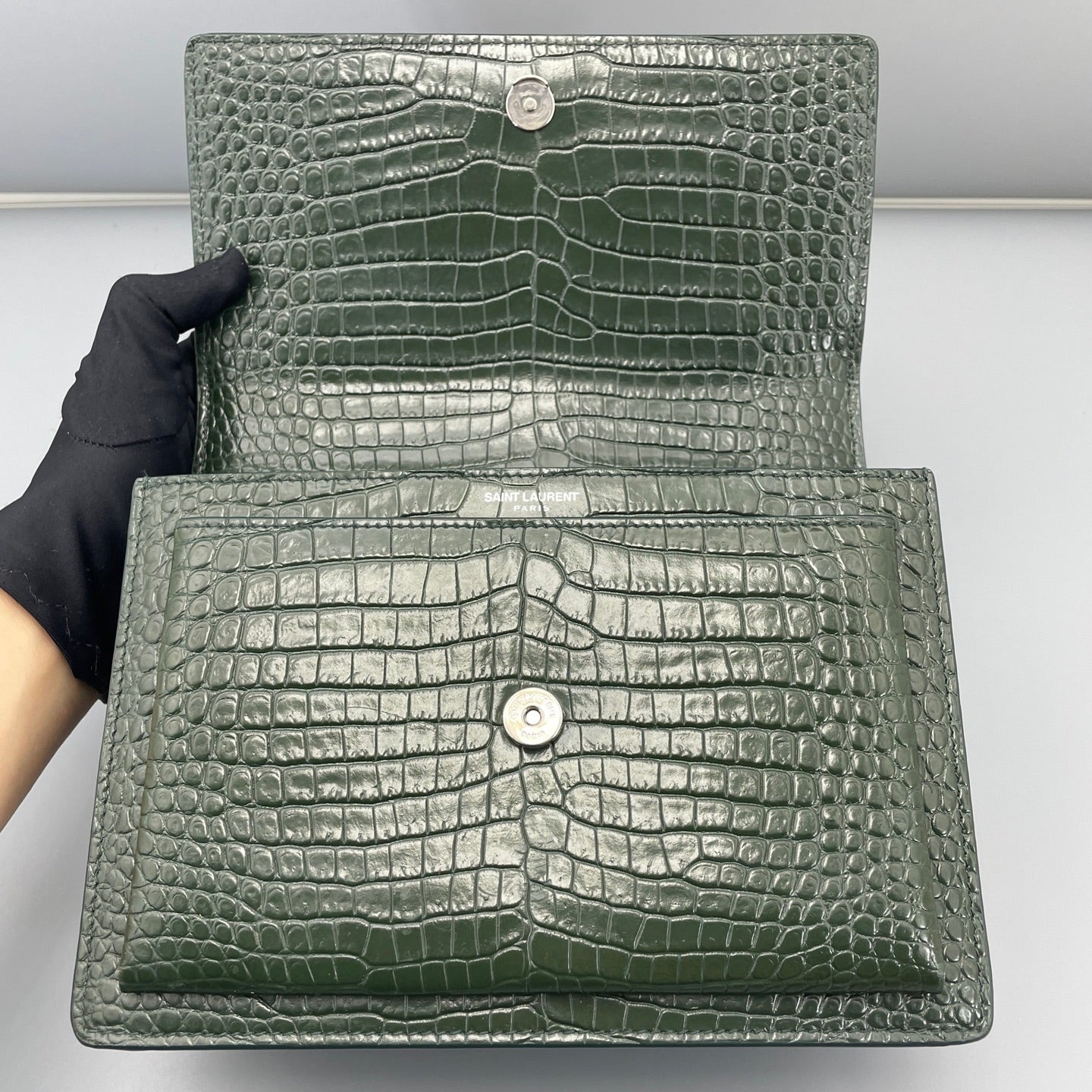 Saint Laurent - Sunset Medium - Leather - Green - (Medium)