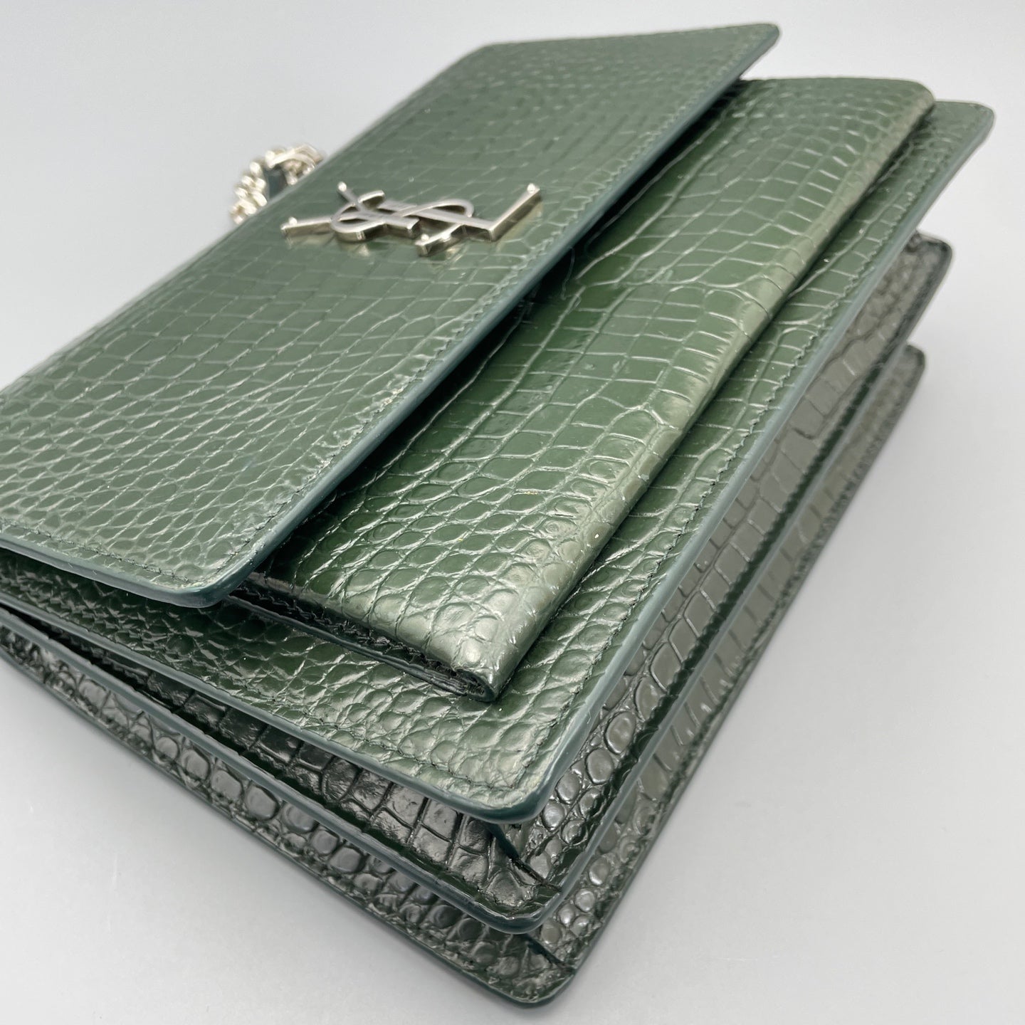 Saint Laurent - Sunset Medium - Leather - Green - (Medium)
