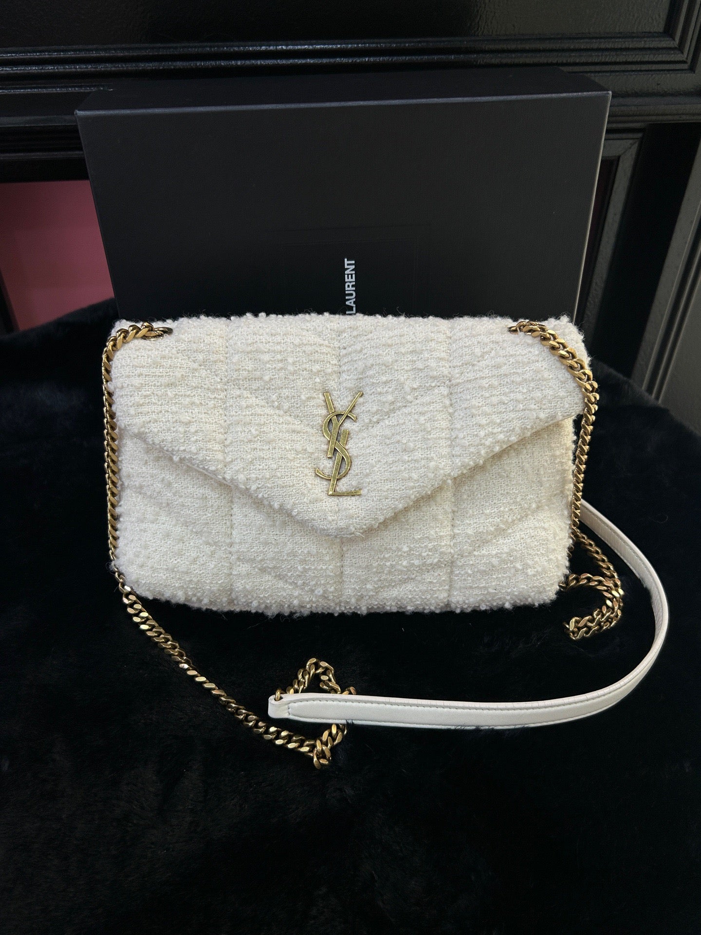 Saint Laurent - Toy Loulou Puffer - Wool - White - (small)