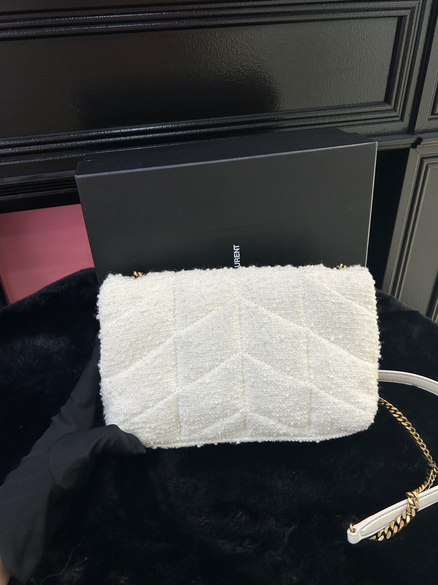 Saint Laurent - Toy Loulou Puffer - Wool - White - (small)