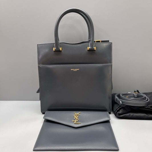 Saint Laurent - Uptown Box - Leather - Grey - (medium)