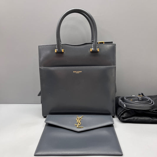 Saint Laurent - Uptown Box - Leather - Grey - (small)