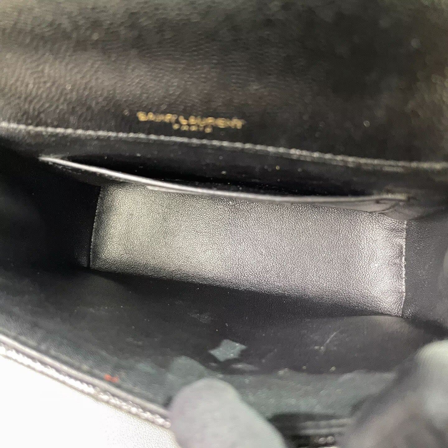 Saint Laurent - Vicky Chain Bag - Grained calfskin leather - Black with Gold-Tone Hardware - (mini)