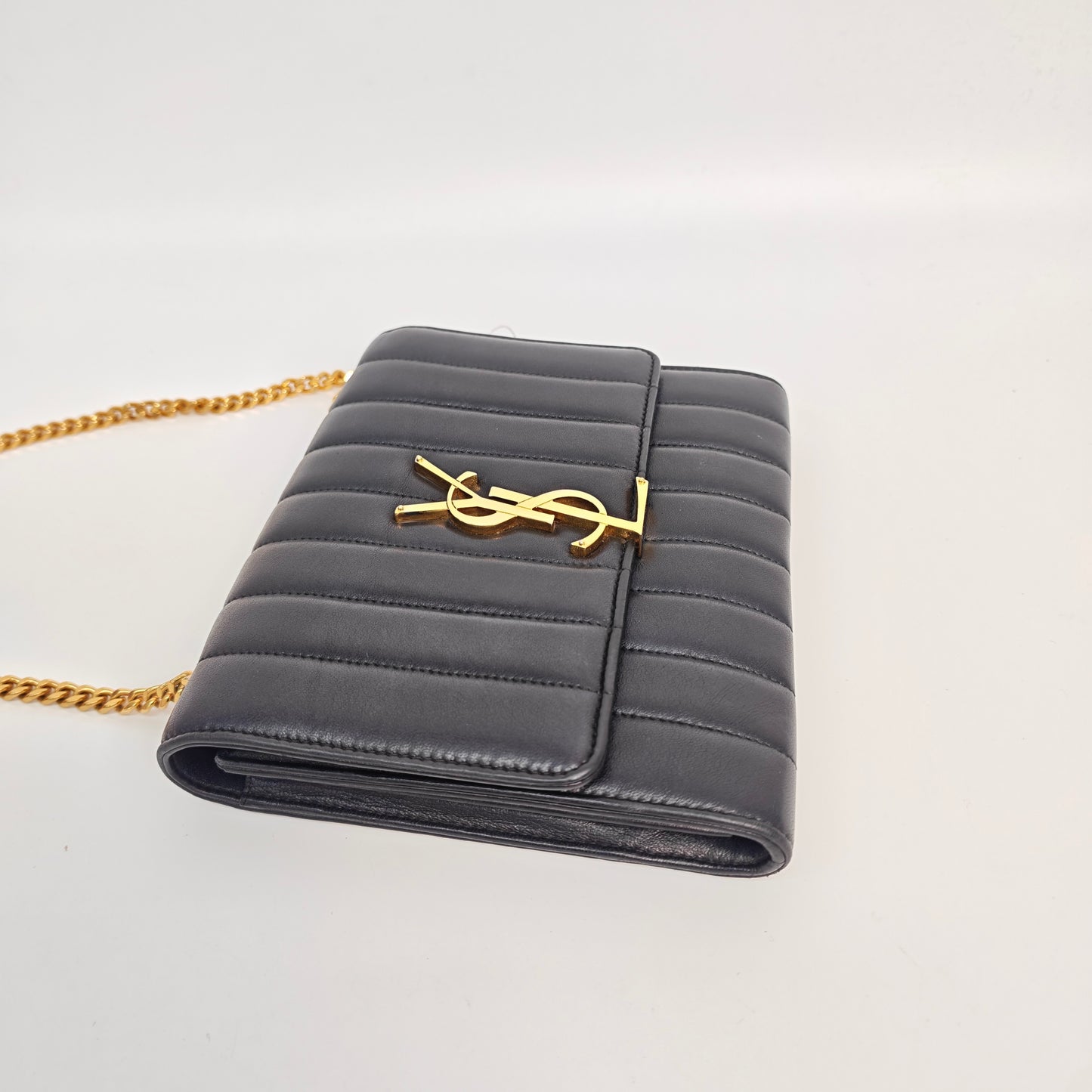 Saint Laurent - Vicky - Leather - Black - (small)