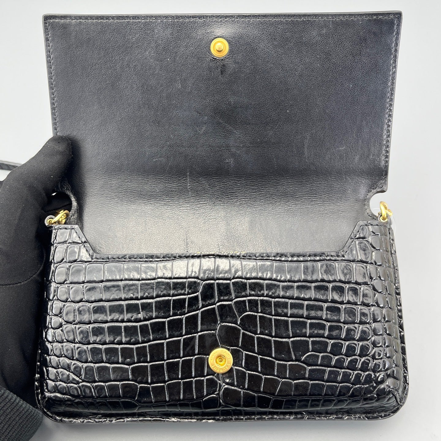 Saint Laurent - WOC (Wallet on Chain) - Leather - Black - (mini)