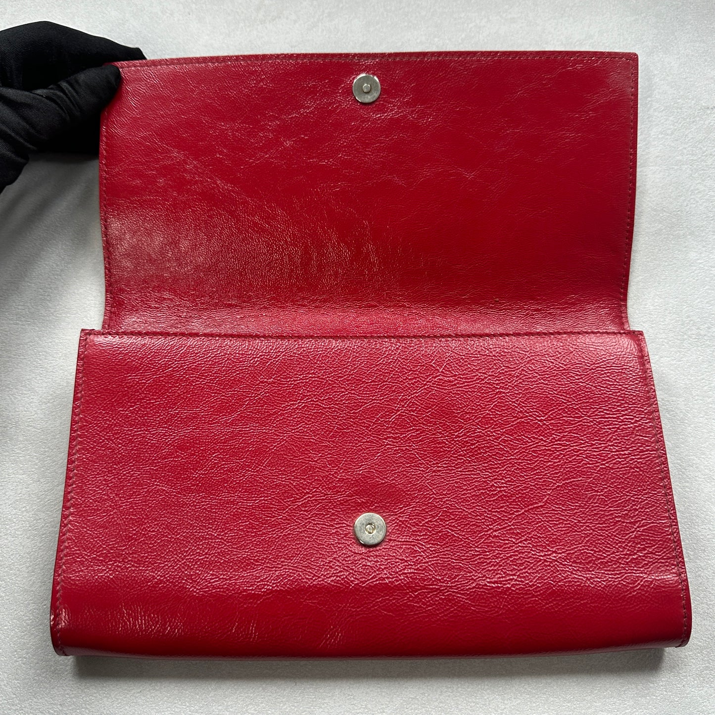 Saint Laurent - YSL Monogram - Leather - Red - (Other)