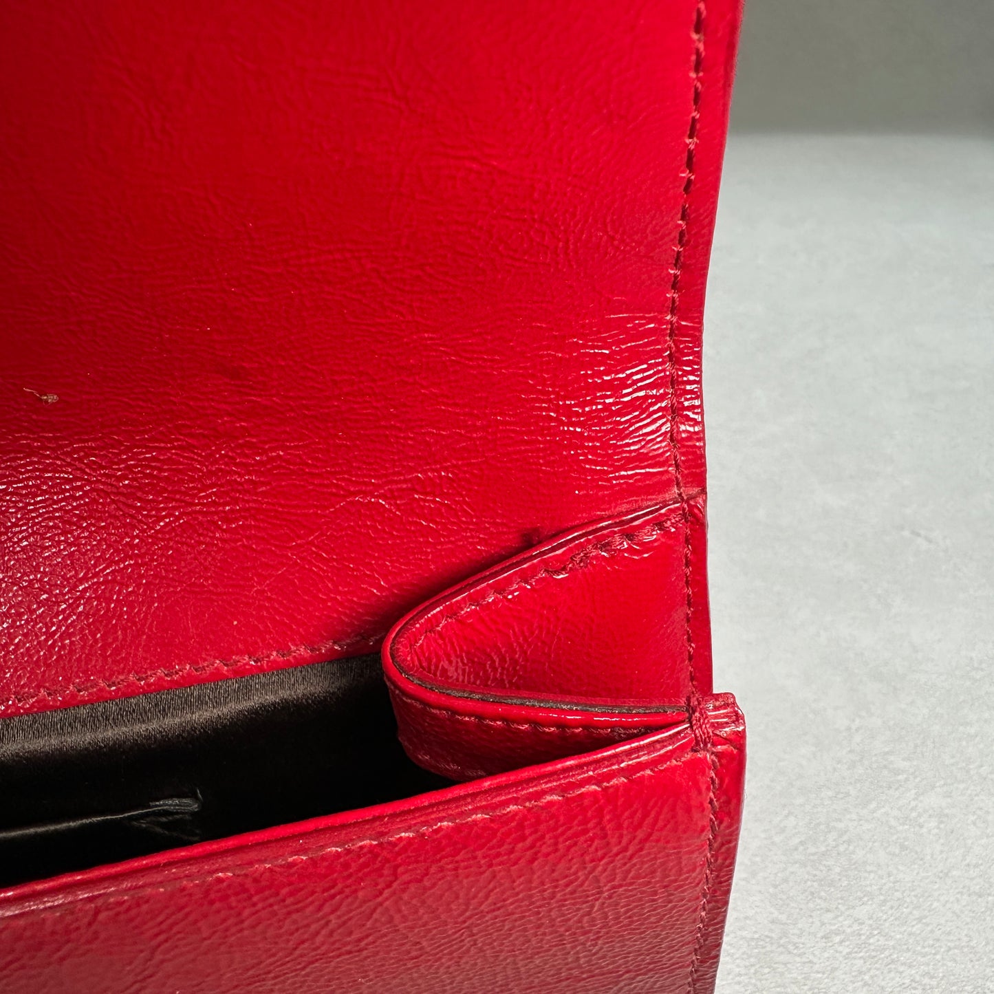 Saint Laurent - YSL Monogram - Leather - Red - (Other)