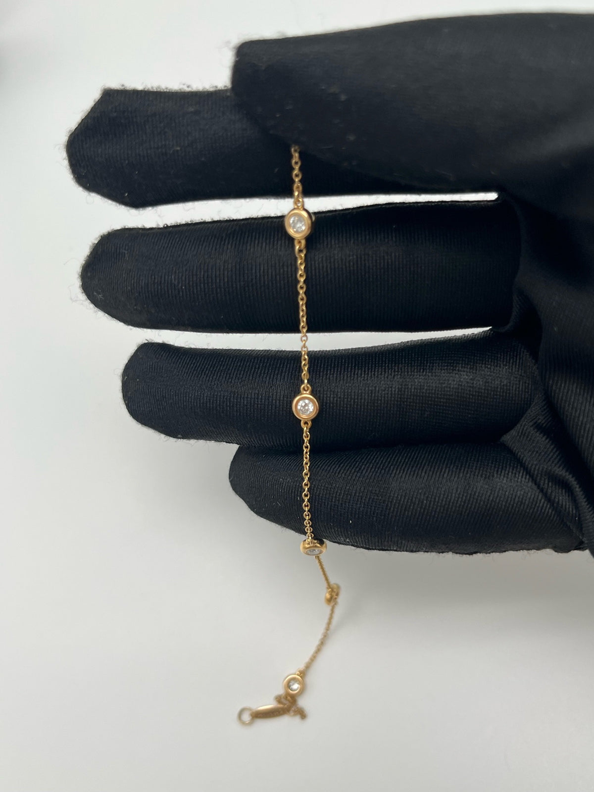 Tiffany & Co. - Bubble Five-Diamond Bracelet - 18K rose gold with diamonds - Pink - (17.8)