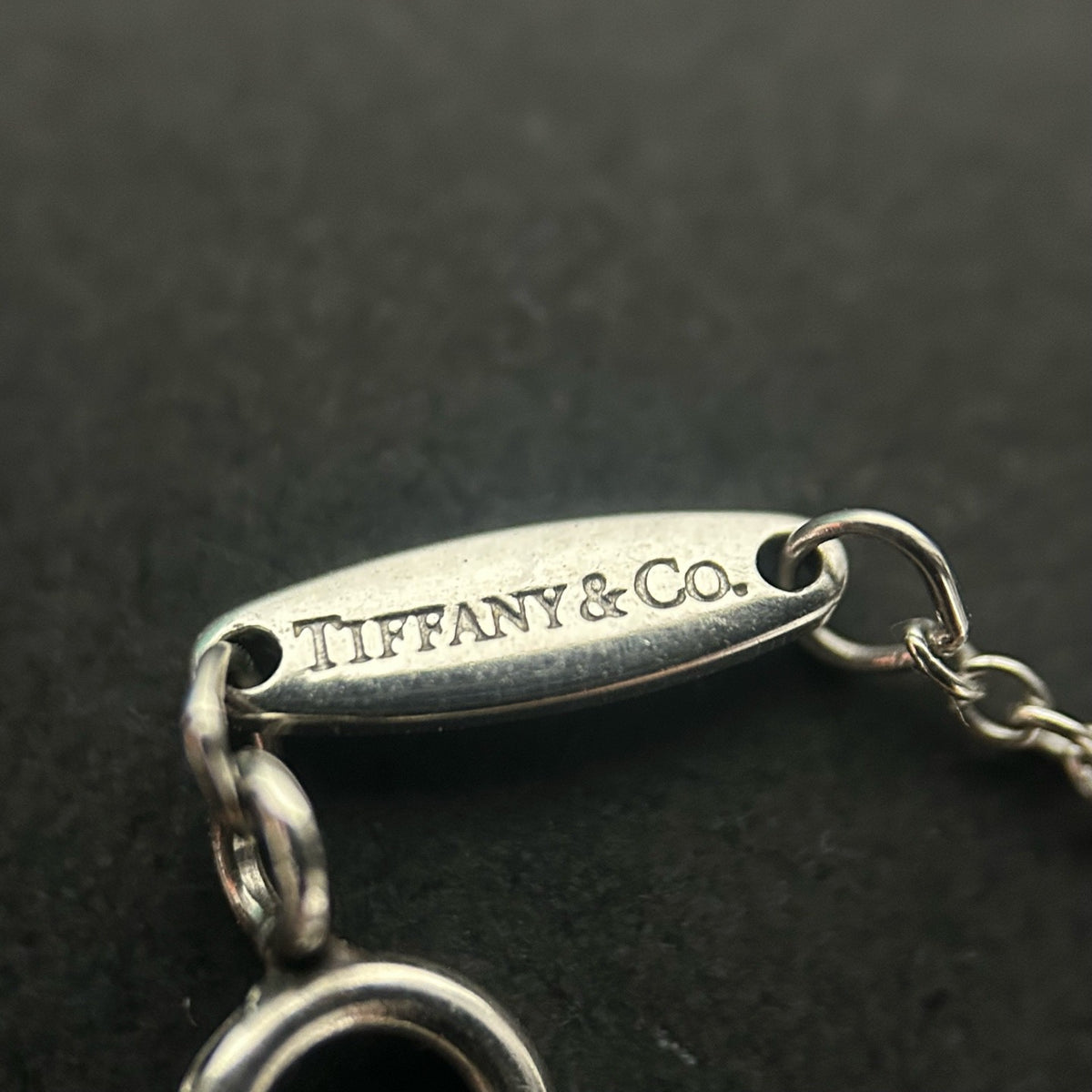 Tiffany & Co. - Elsa Peretti Diamonds by the Yard Necklace - PT950 platinum chain and bezel-set pendant with an approximately 0.10 ct diamond - Silver - (Approximately 40 cm)