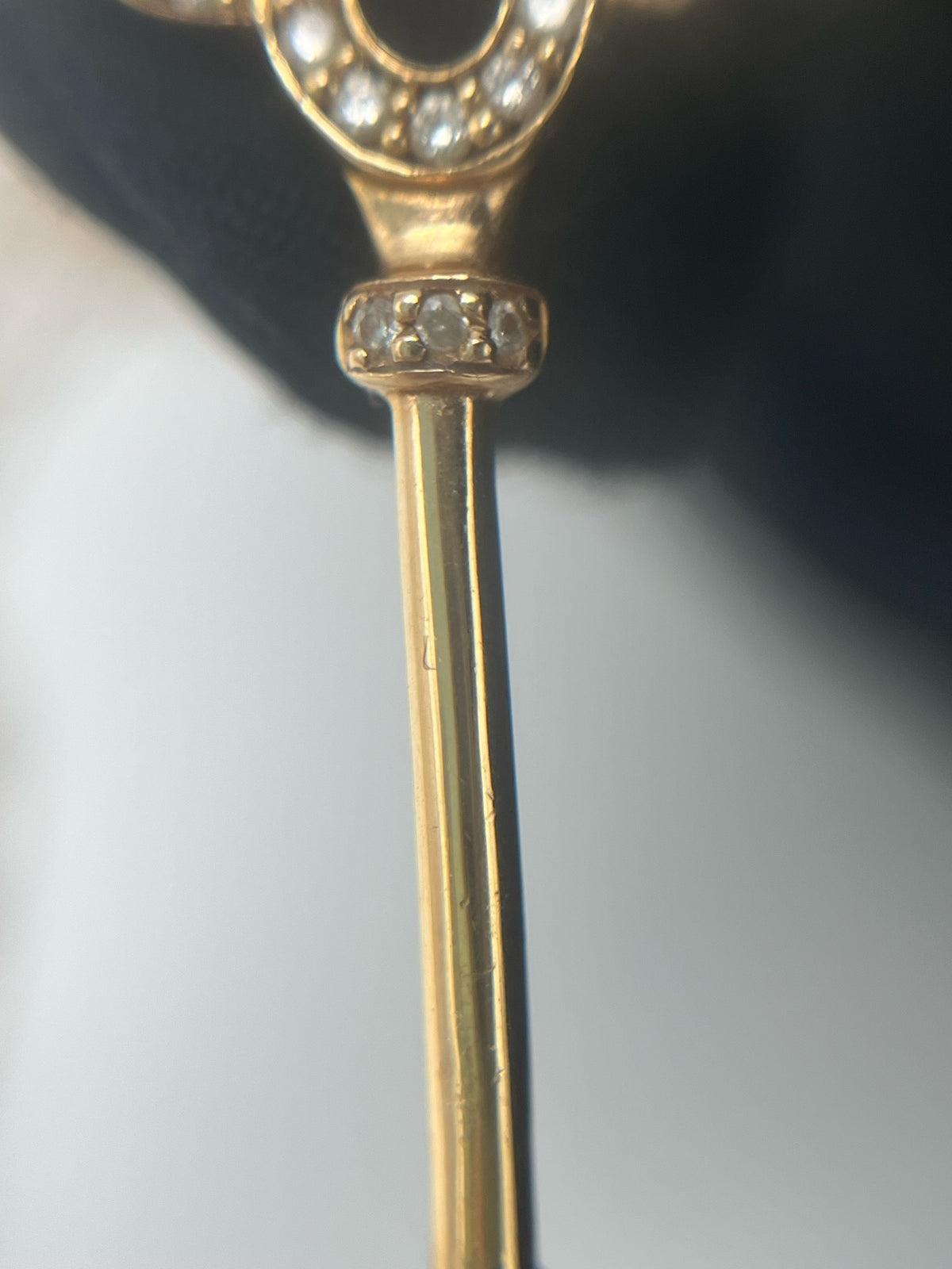 Tiffany & Co. - Keys Bow Key Pendant - 18K rose gold with diamond accents. - Gold