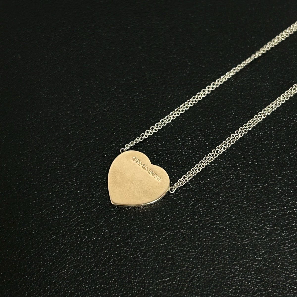 Tiffany & Co. - Return to Tiffany Double Chain Heart Necklace - 925 sterling silver - Silver