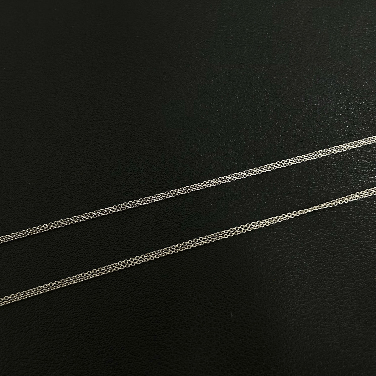 Tiffany & Co. - Return to Tiffany Double Chain Heart Necklace - 925 sterling silver - Silver