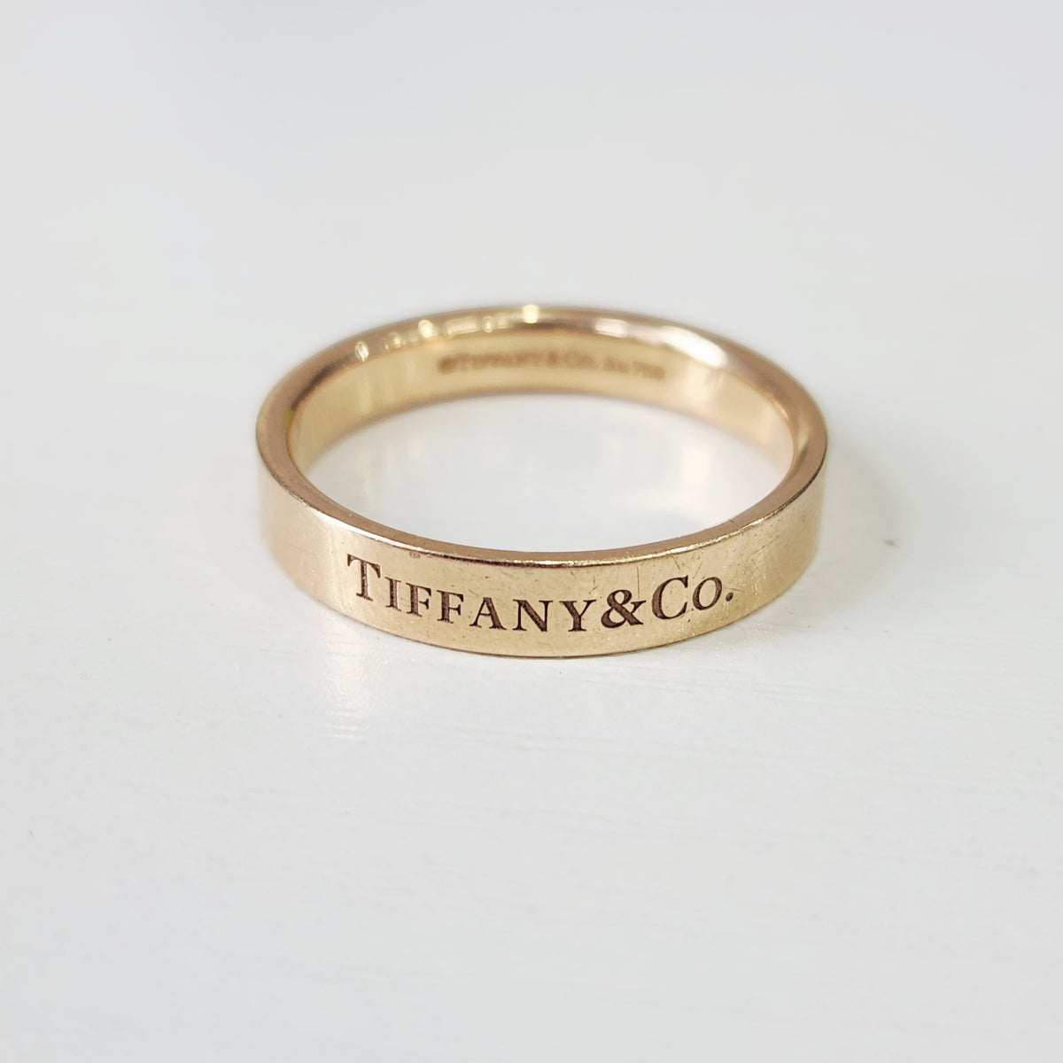 Tiffany & Co - T&CO Logo Signature Ring - Pink gold - Gold - (61)