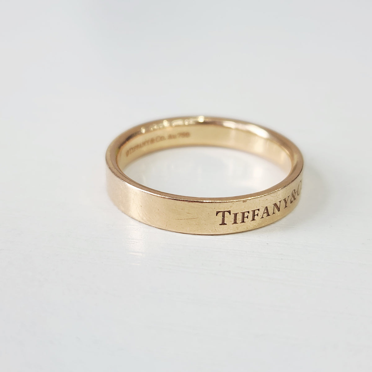 Tiffany & Co - T&CO Logo Signature Ring - Pink gold - Gold - (61)
