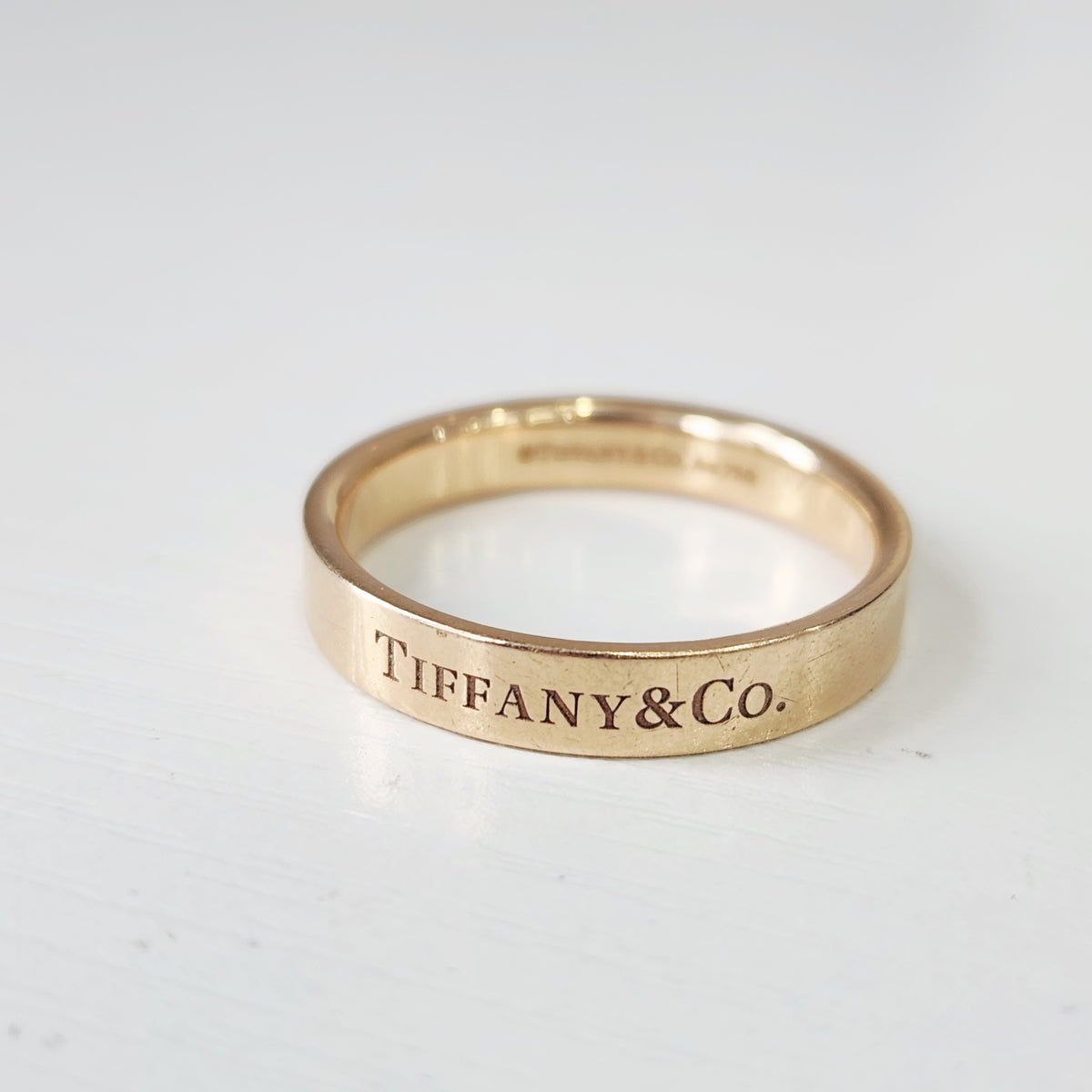 Tiffany & Co - T&CO Logo Signature Ring - Pink gold - Gold - (61)