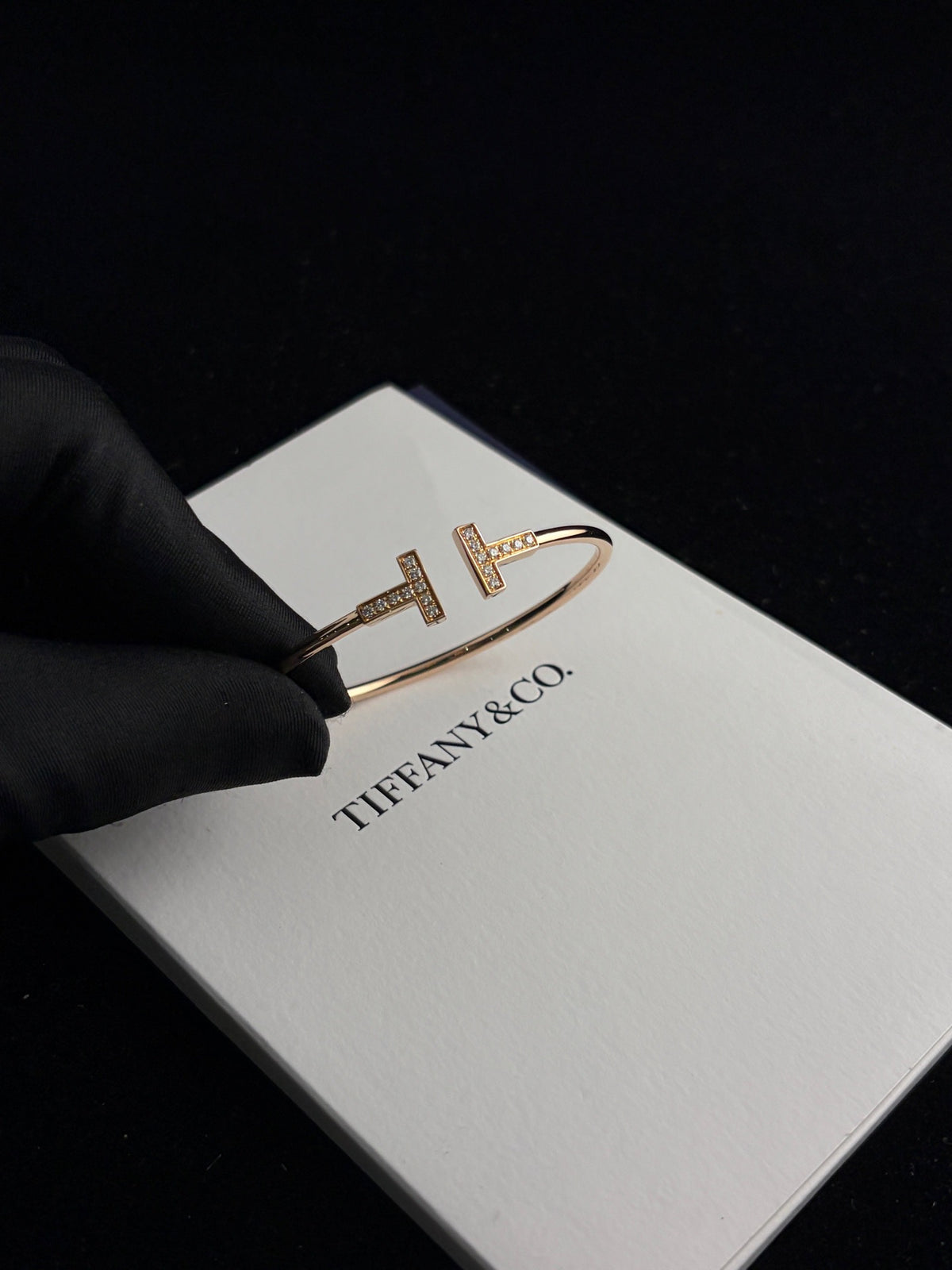 Tiffany & Co. - T Double T Large U - 18k rose gold with diamonds - Gold