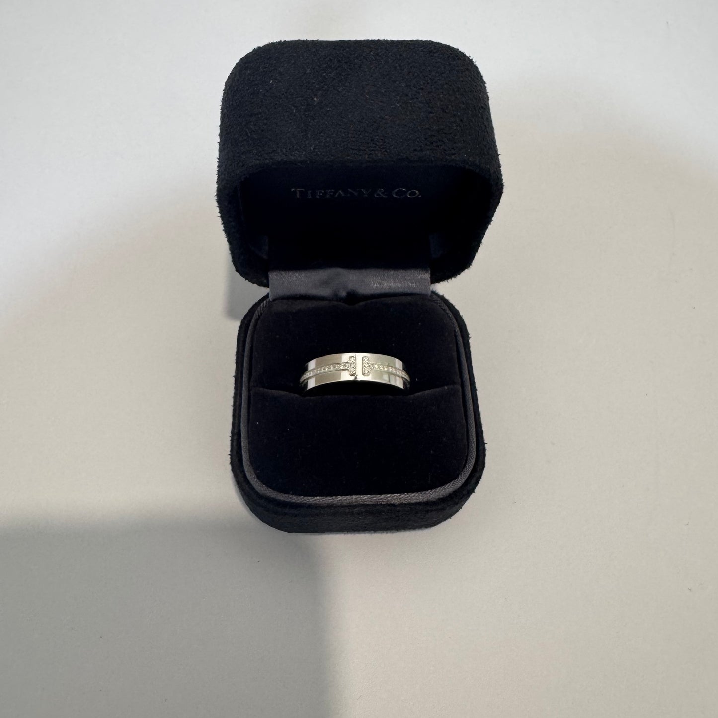 Tiffany & Co - T Ring - White gold - Silver - (56)