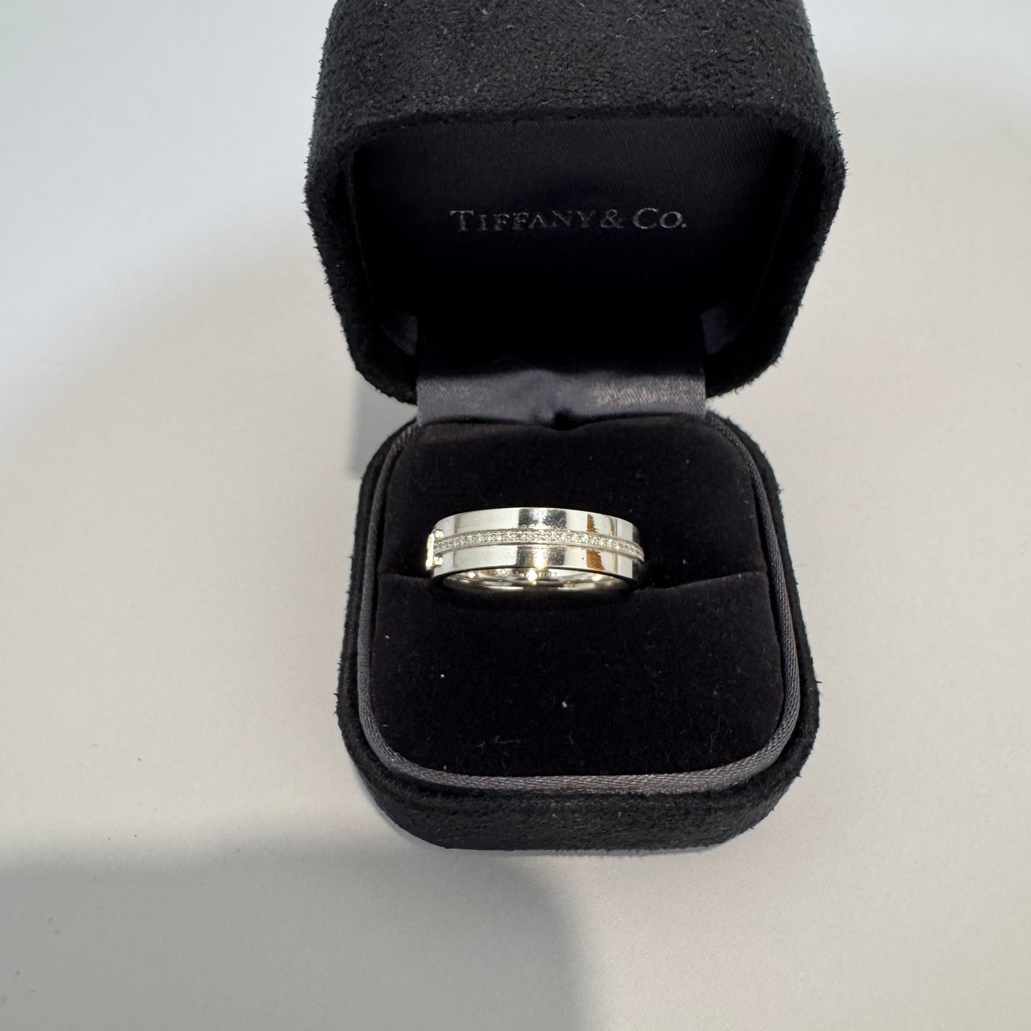 Tiffany & Co - T Ring - White gold - Silver - (56)
