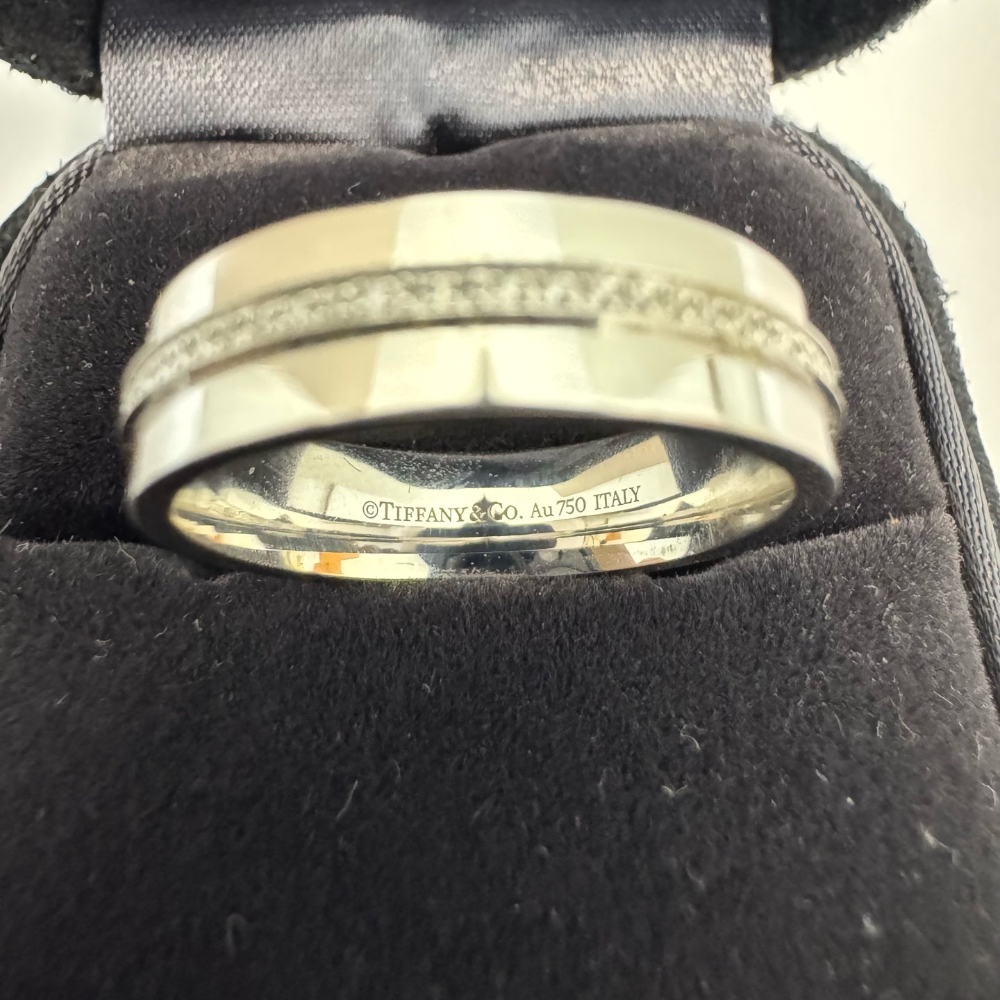 Tiffany & Co - T Ring - White gold - Silver - (56)
