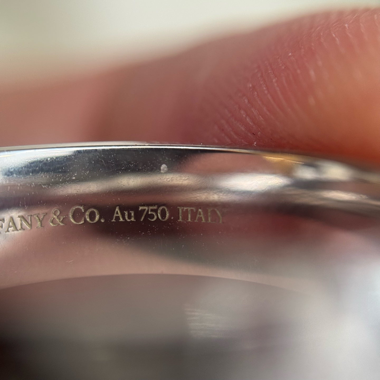 Tiffany & Co - T Ring - White gold - Silver - (56)