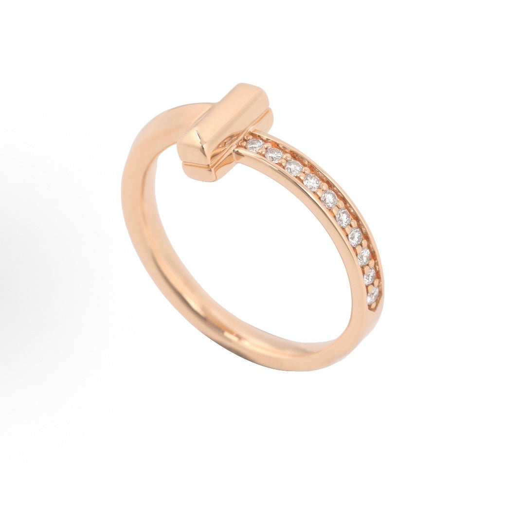 Tiffany & Co - T Ring - Yellow gold - Gold - (50)