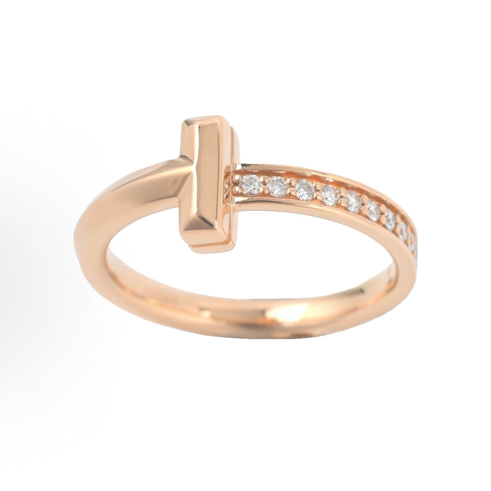 Tiffany & Co - T Ring - Yellow gold - Gold - (50)