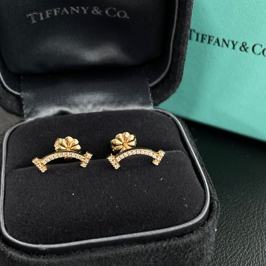 Tiffany & Co. - T Smile - 18k rose gold with brilliant-cut diamonds - Gold