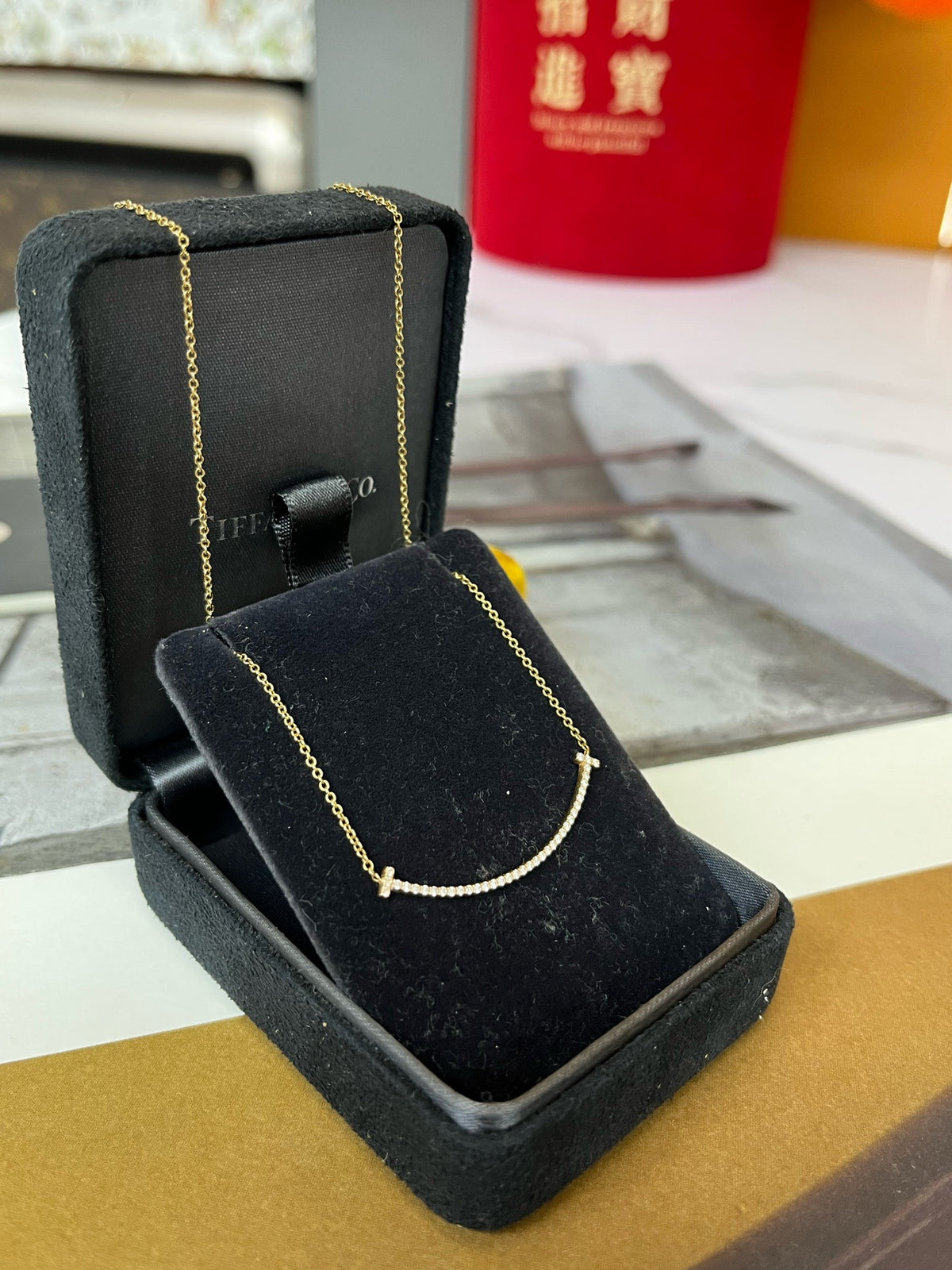 Tiffany & Co. - T Smile Small - 18k yellow gold with diamonds - Gold - (Small)