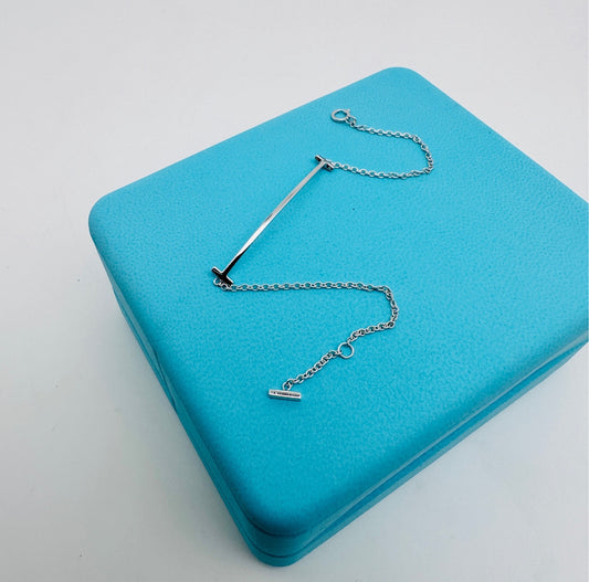 Tiffany & Co - T Smile - White gold - Silver - (16.5 cm)