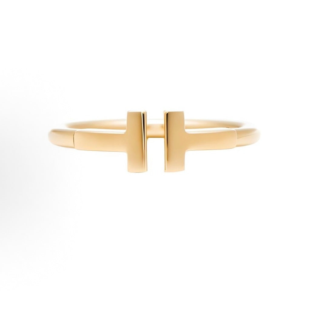 Tiffany & Co - T Wire Ring - Yellow gold - Gold - (50)