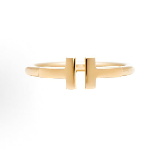 Tiffany & Co - T Wire Ring - Yellow gold - Gold - (50)