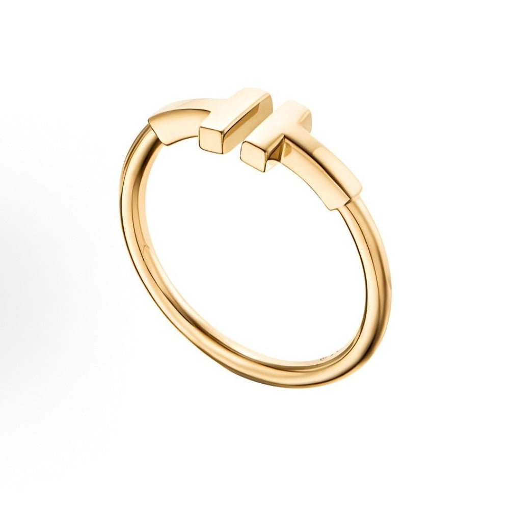 Tiffany & Co - T Wire Ring - Yellow gold - Gold - (50)