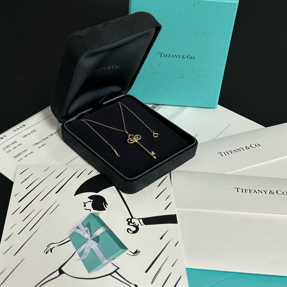 Tiffany & Co. - Tiffany Keys Iris Key Pendant - 18k yellow gold with carnelian and diamonds - Gold