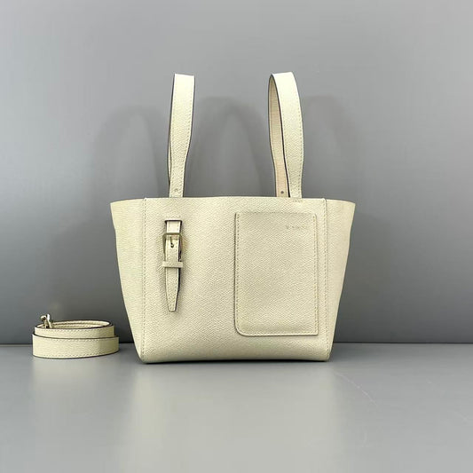 Valextra - Bucket bag - Leather - White - (mini)