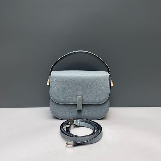 Valextra - Crossbody Box Bag - Leather - Blue - (Medium)