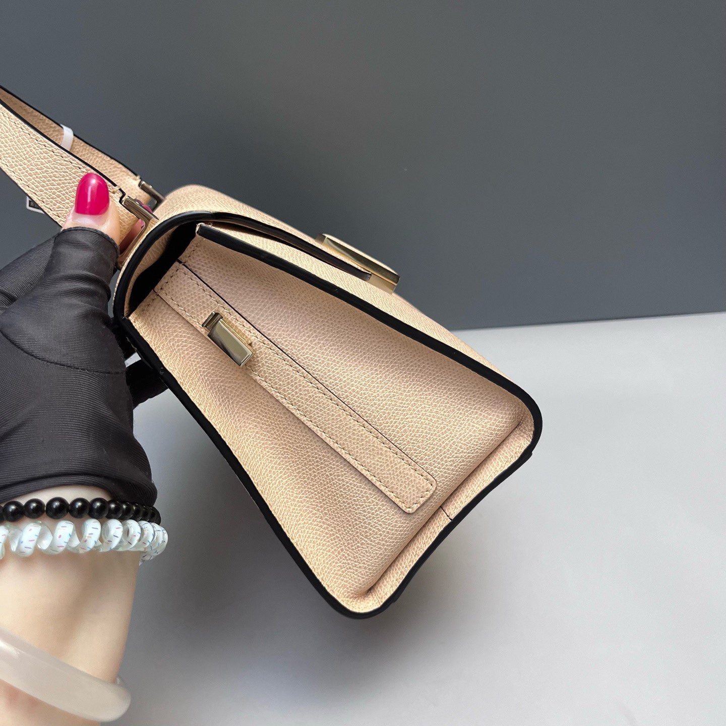 Valextra - Iside - Grained calfskin leather - Pink - (Mini)