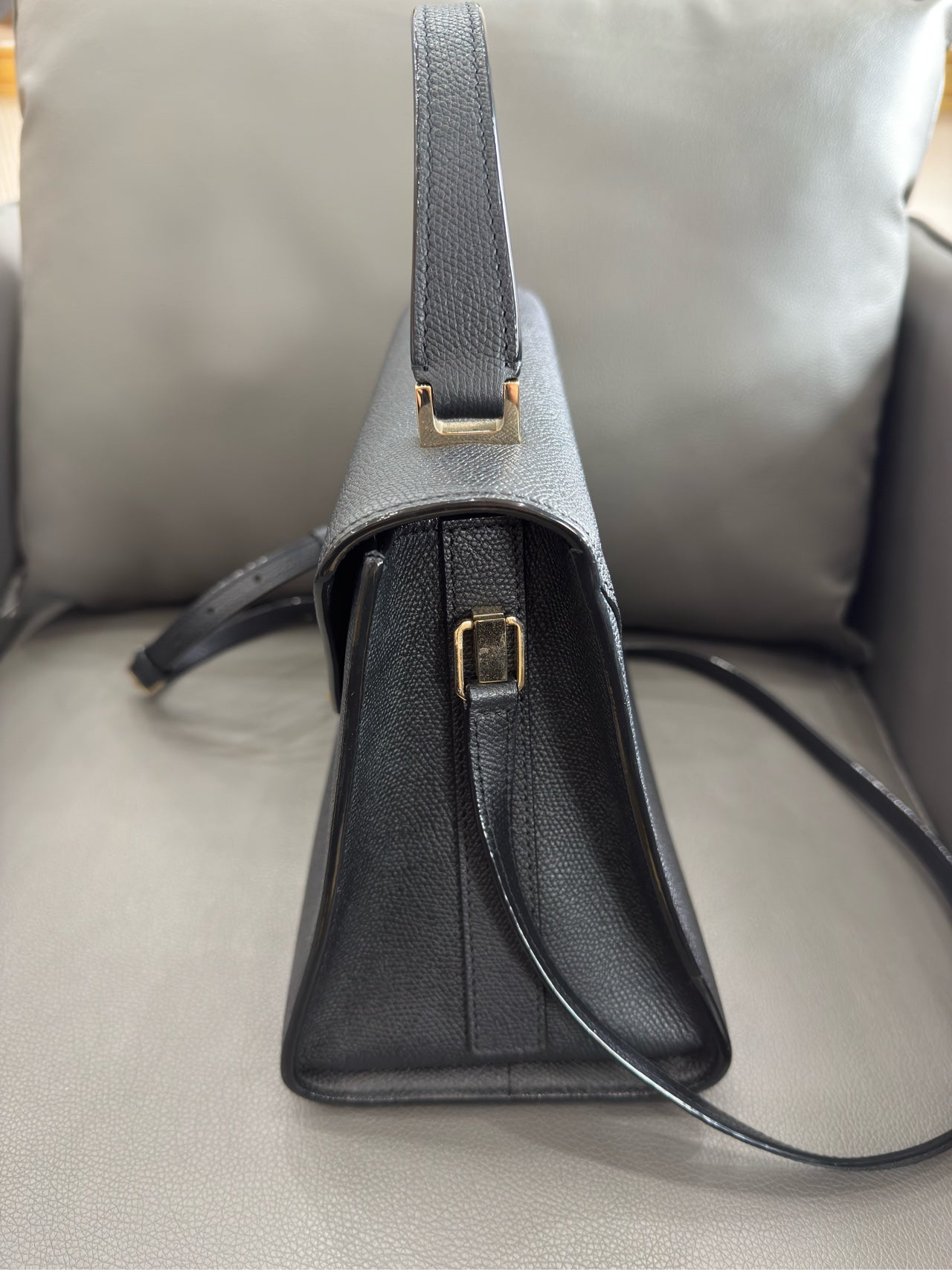 Valextra - Iside - Grained leather - Black - (Medium)