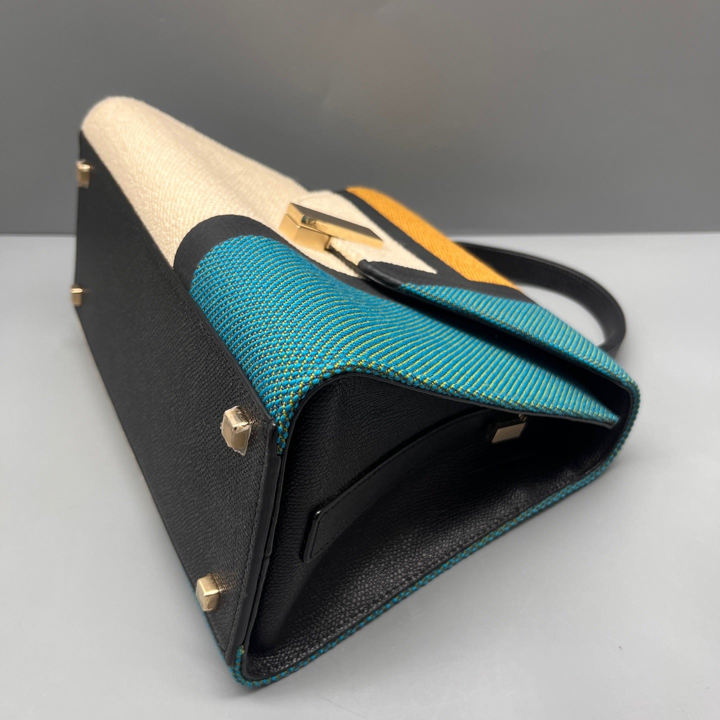 Valextra - Lside Messenger Bag - Wool tweed and leather - Multicolour - (medium)