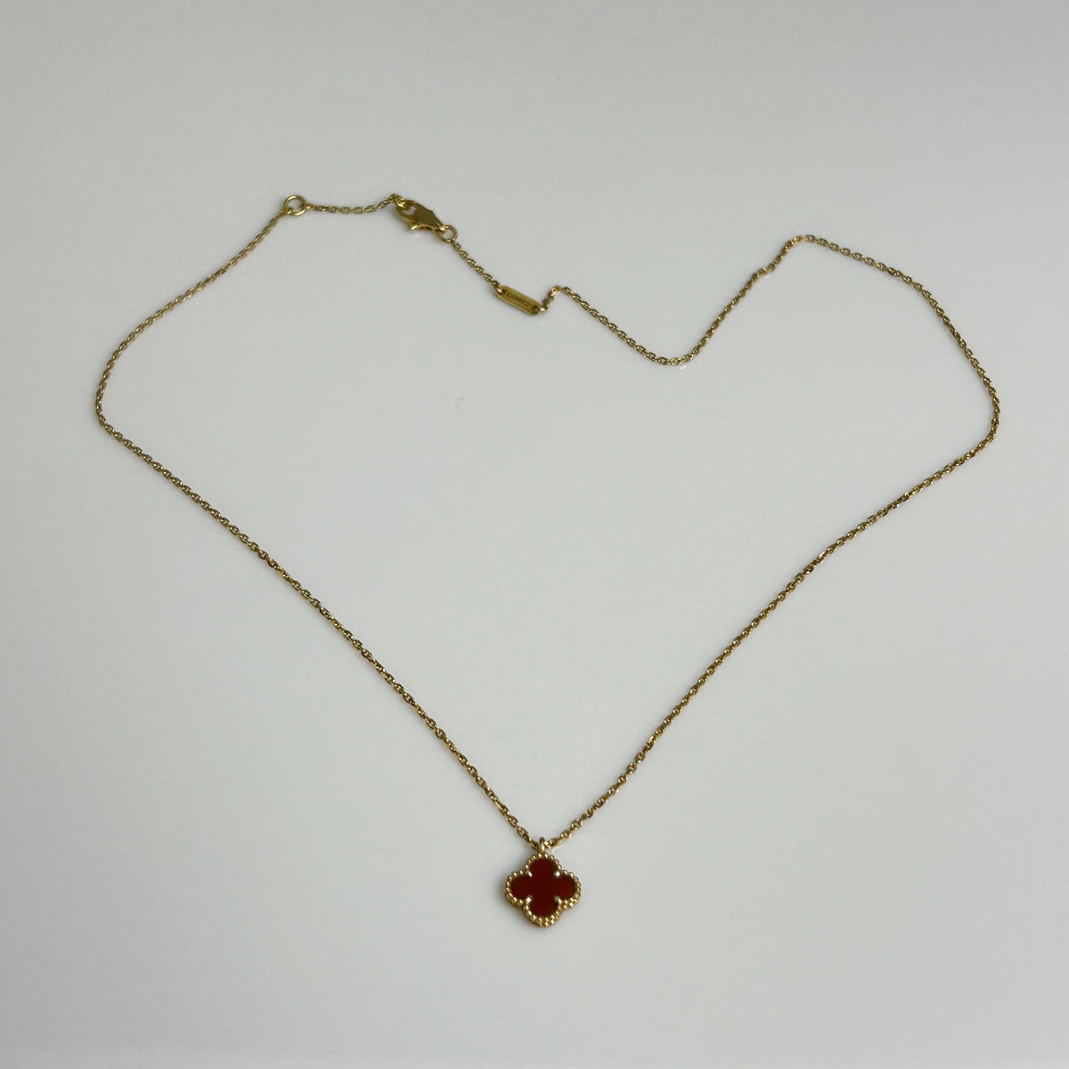 Van Cleef & Arpels - Alhambra Mini - 18K gold with carnelian - Multicolour - (mini)