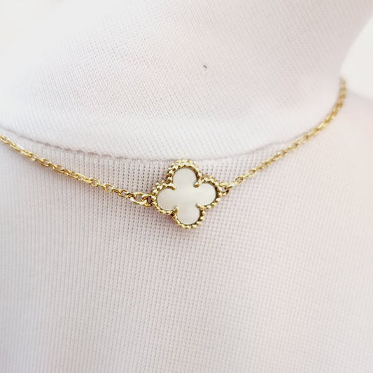 Van Cleef & Arpels - Sweet Alhambra - Yellow gold - White