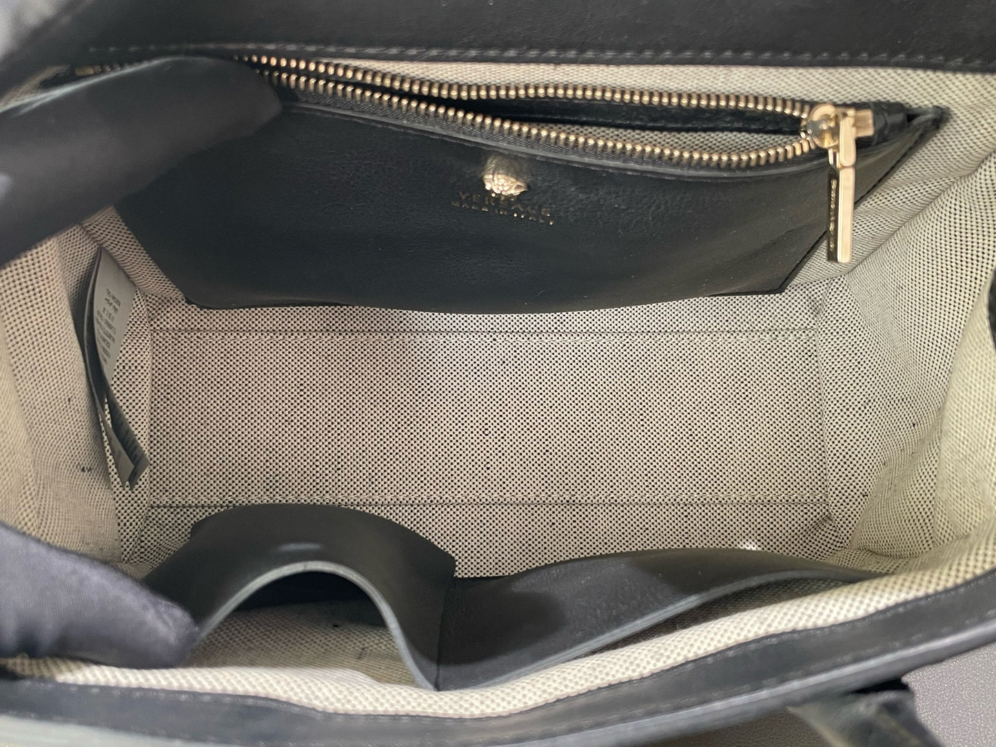 Versace - Medusa Satchel Bag - Leather - Black - (Medium)