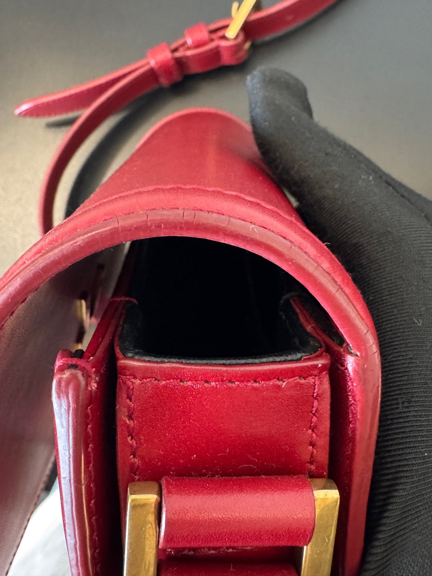 YSL - Solferino - Leather - Red - (small)
